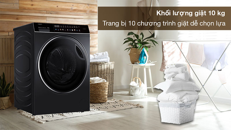 Máy giặt Inverter 10 kg Aqua AQD-DDW1000J.BK - Hàng chính hãng