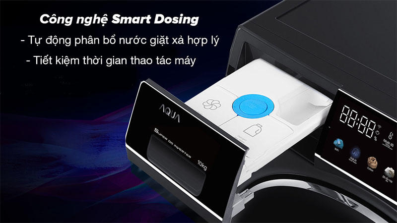 Máy giặt Inverter 10 kg Aqua AQD-DDW1000J.BK - Hàng chính hãng