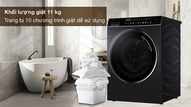 Máy giặt Aqua Inverter 11 kg AQD-DDW1100J.BK - Hàng chính hãng