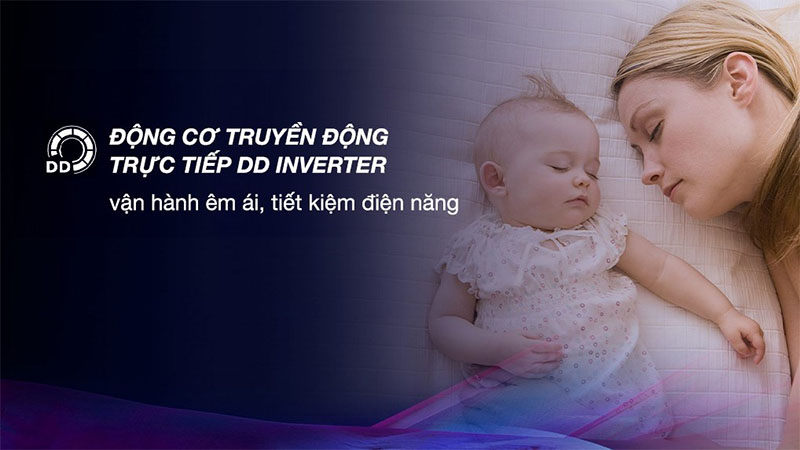 Máy giặt Inverter 10 kg Aqua AQD-DW1000J.BK - Hàng chính hãng