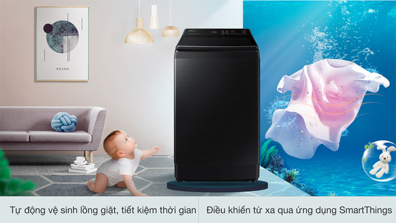 Máy giặt Inverter 12kg Samsung WA12CG5886BVSV - Hàng chính hãng