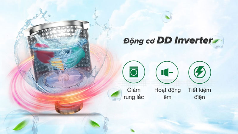 Máy giặt Inverter 13 kg Aqua AQW-DR130UGT.PS - Hàng chính hãng