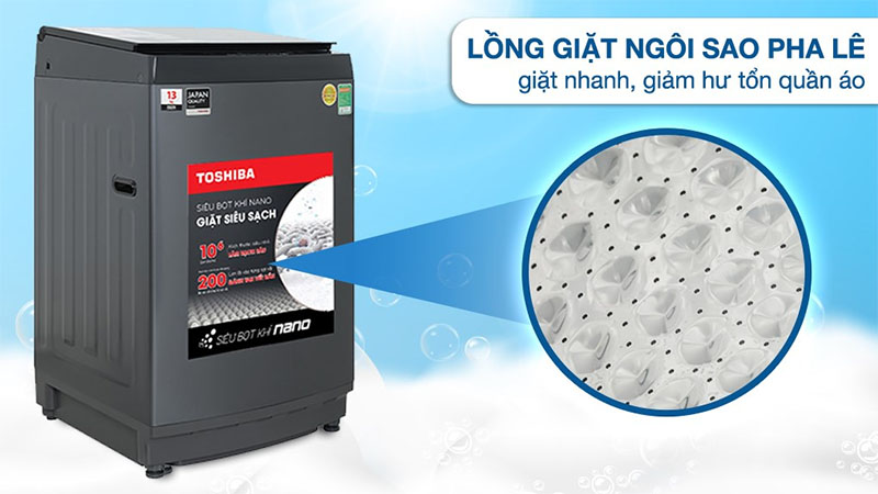 Máy giặt Inverter 13 kg Toshiba AW-DUM1400LV(MK) - Hàng chính hãng