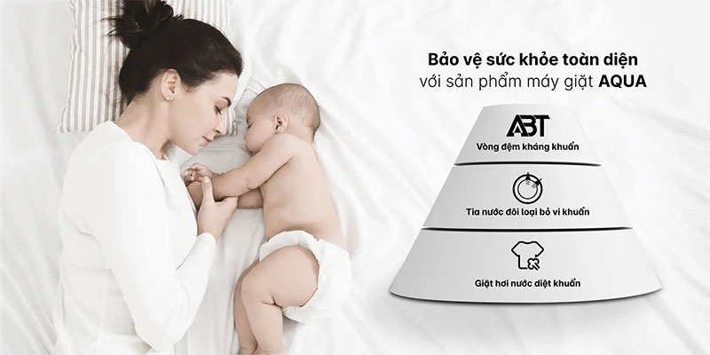 Máy giặt Inverter 9.5 kg Aqua AQD-A951G.S - Hàng chính hãng