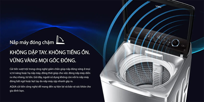 Máy giặt Inverter Aqua 11 Kg AQW-DR110JT.BK - Hàng chính hãng