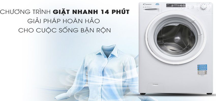 Máy giặt Inverter Candy RO 1284DWH7-1-S - Hàng chính hãng