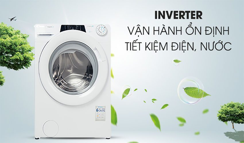 Máy giặt Inverter Candy RO 1284DWH7-1-S - Hàng chính hãng