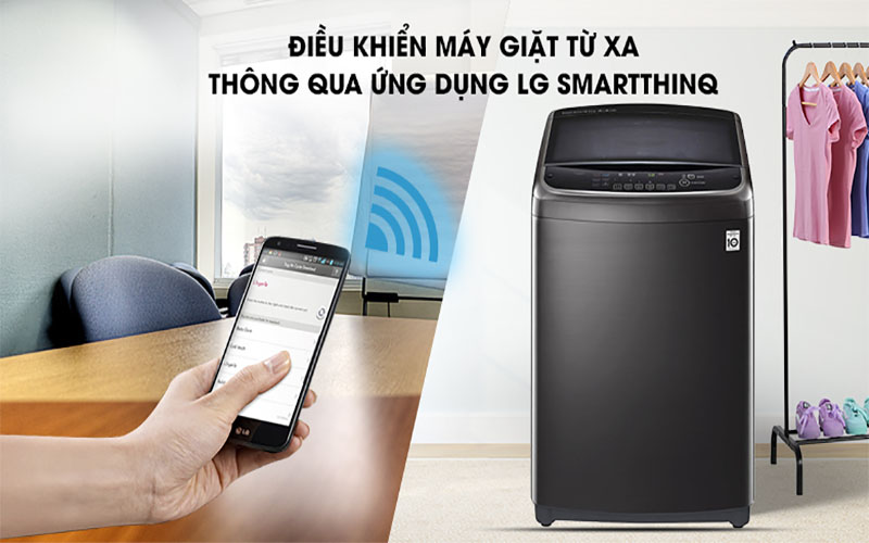 Có thể điều khiển bằng điện thoại của Máy giặt Inverter LG TH2722SSAK