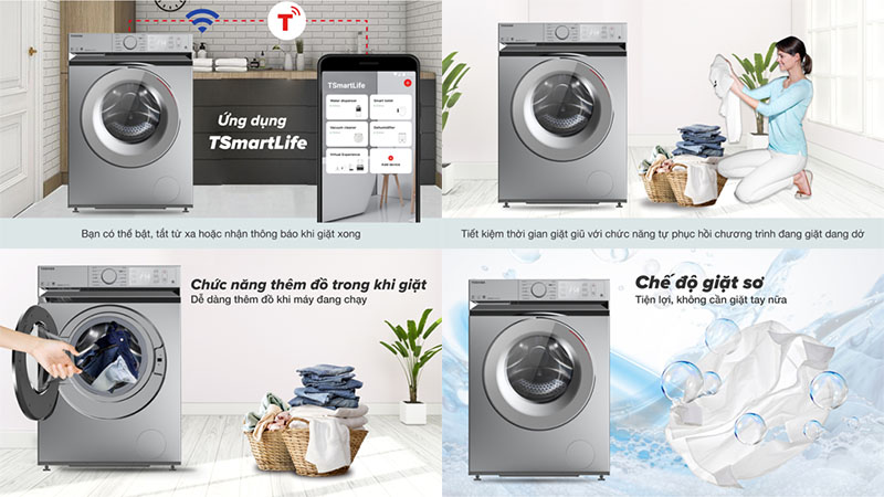 Máy giặt Inverter Toshiba TW-BL105A4V(SS) - Hàng chính hãng