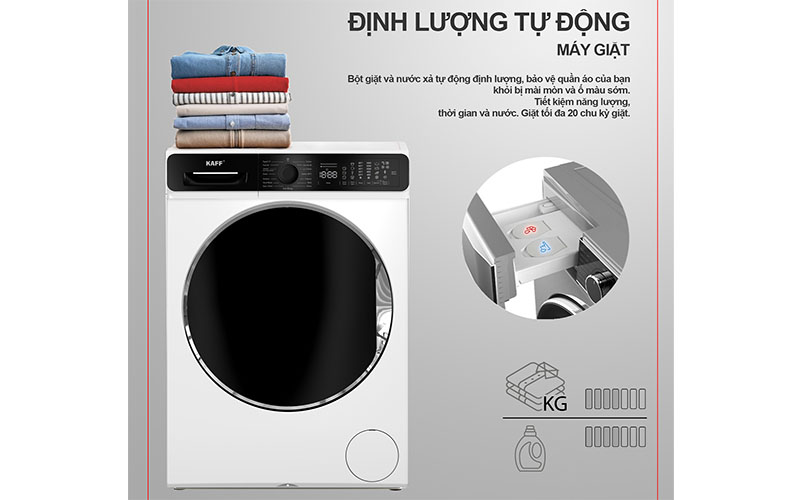 Máy giặt Kaff KF-MFC1062T3W/B - Hàng chính hãng
