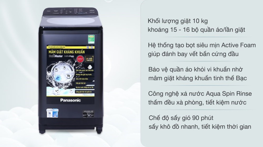 Máy giặt Panasonic 10Kg NA-F100A9DRV - Hàng chính hãng