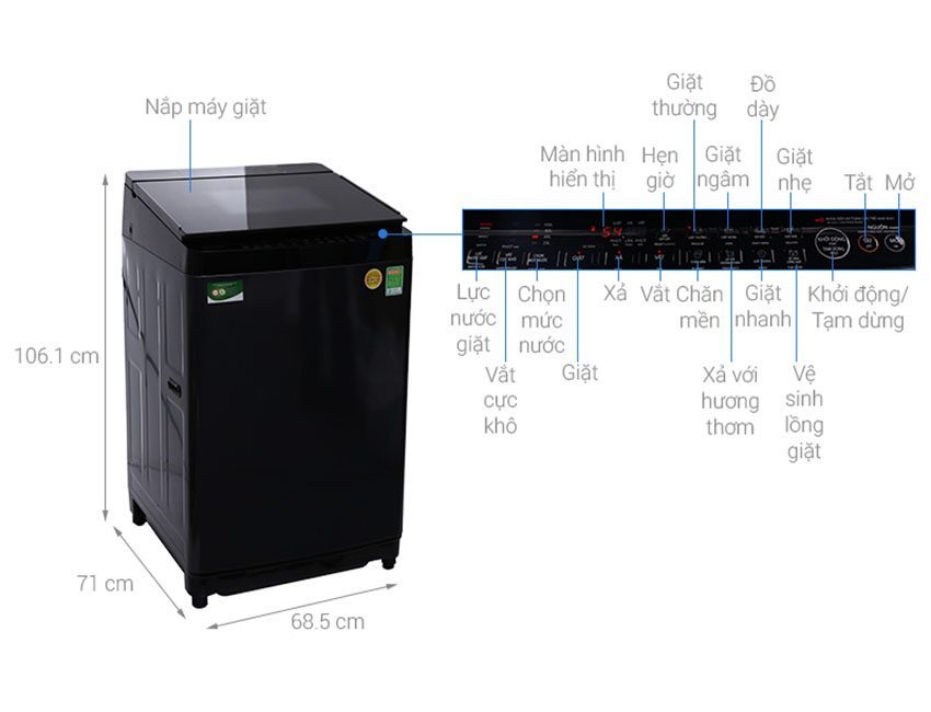 Máy giặt Toshiba 16 kg AW-DUG1700WV(SS)