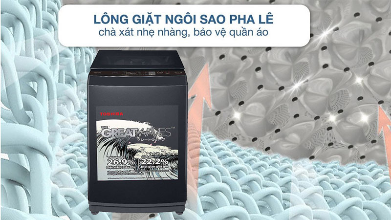 Thiết kế lồng giặt của Máy giặt Toshiba AW-M1100JV(MK)