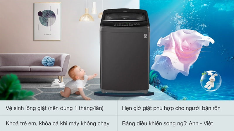 Máy giặt TurboWash3D Inverter 13 kg LG T2313VSAB