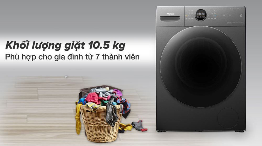 Máy giặt Whirlpool FWMD10502FG (10.5 kg) - Hàng chính hãng