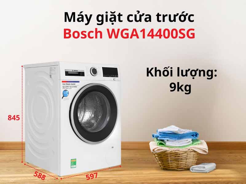 Máy giặt Bosch 9 kg WGA14400SG - Hàng chính hãng