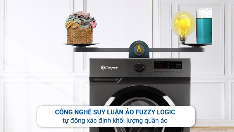 Máy giặt Casper Inverter 8 kg WF-8VG1  - Hàng chính hãng