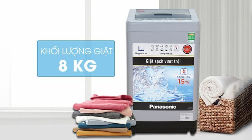Máy giặt cửa trên Panasonic NA-F80VS9GRV (8Kg) - Hàng chính hãng