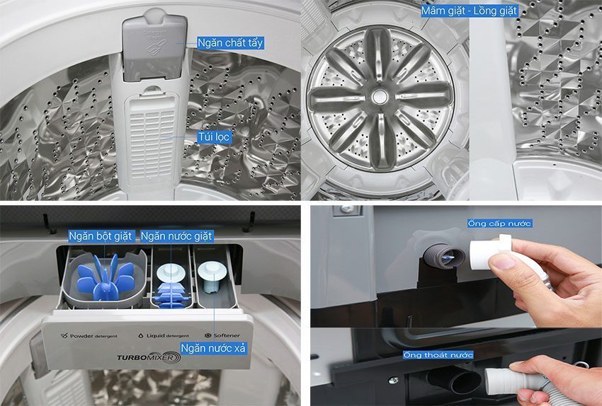 Máy giặt cửa trên inverter Panasonic NA-FS95V7LMX 9.5kg - Hàng chính hãng