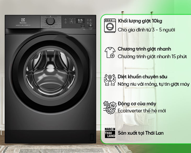 Máy giặt Electrolux inverter 10 kg EWF1024D3SC - Hàng chính hãng