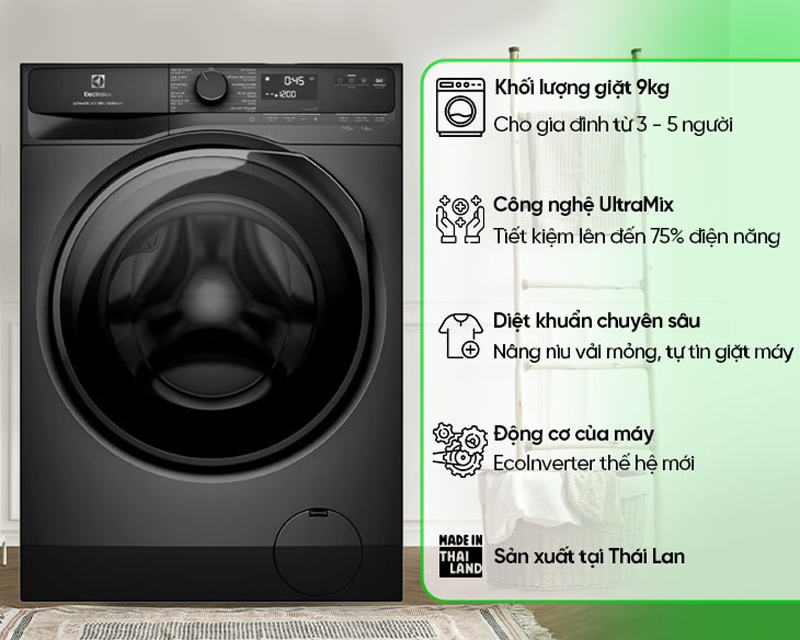 Máy giặt Electrolux inverter 9 kg EWF9023P5SC - Hàng chính hãng
