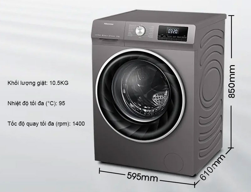Máy giặt cửa trước Hisense WFQY1114EVJMT - Hàng chính hãng