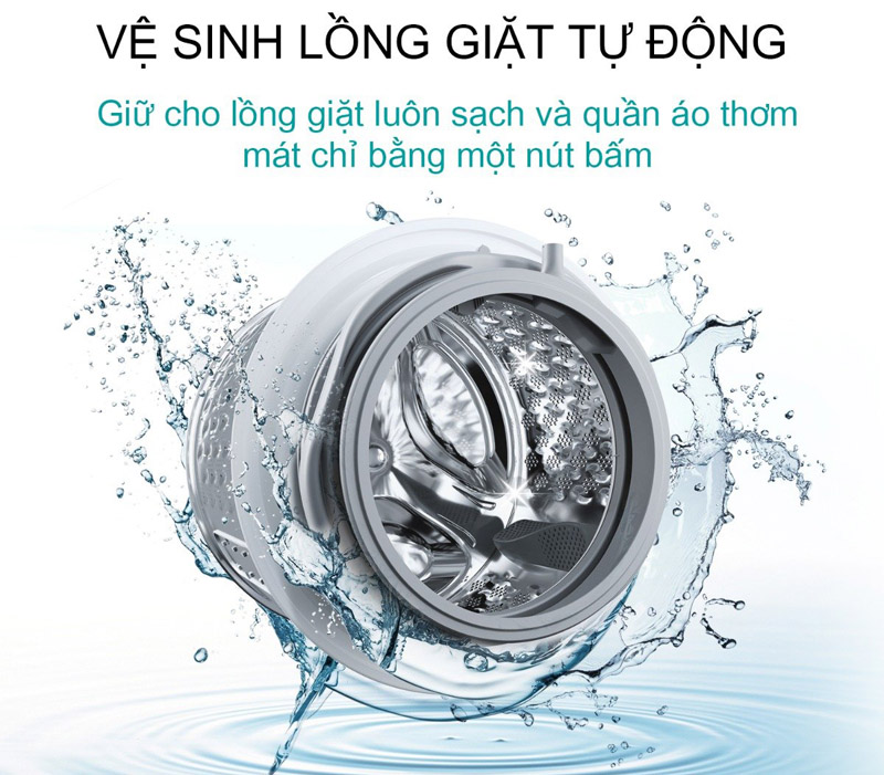 Tự động vệ sinh lồng giặt sau mỗi lần giặt  loại bỏ các cặn bẩn
