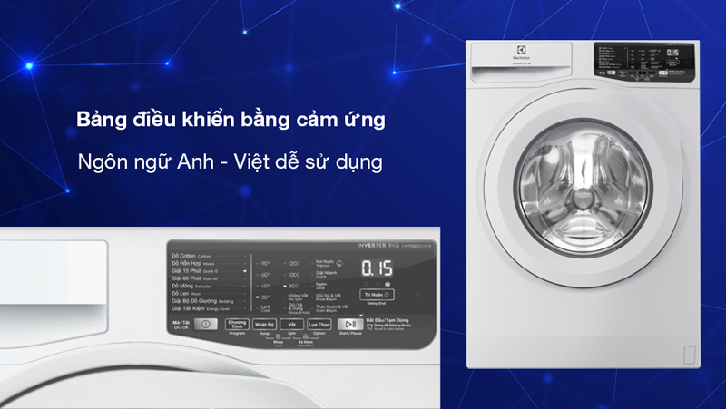 Máy giặt Electrolux Inverter 9 kg EWF9025DQWB - Hàng chính hãng