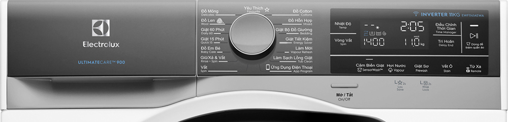 Máy giặt cửa trước Inverter Electrolux 11kg EWF1141AEWA - Hàng chính hãng