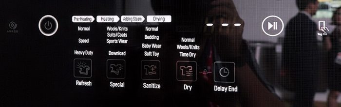 Bảng điều khiển máy giặt hấp sấy LG Styler S5BB
