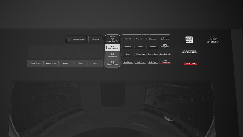 Bảng điều khiển cảm ứng và màn hình LED dễ sử dụng