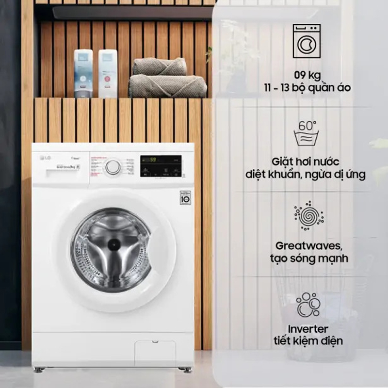 Máy giặt LG Inverter FM1209S6W - Hàng chính hãng