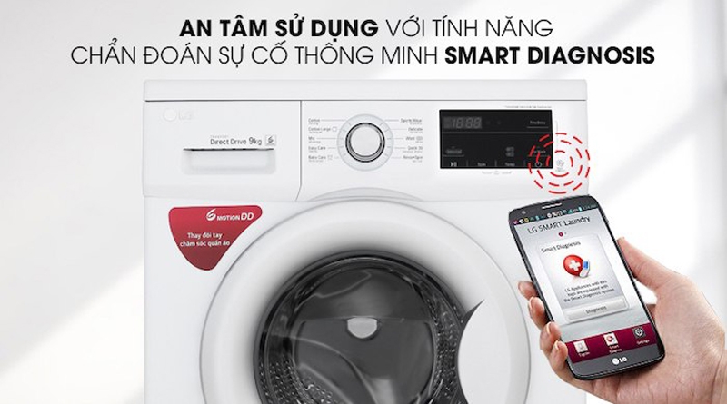 Máy giặt LG Inverter FM1209S6W - Hàng chính hãng