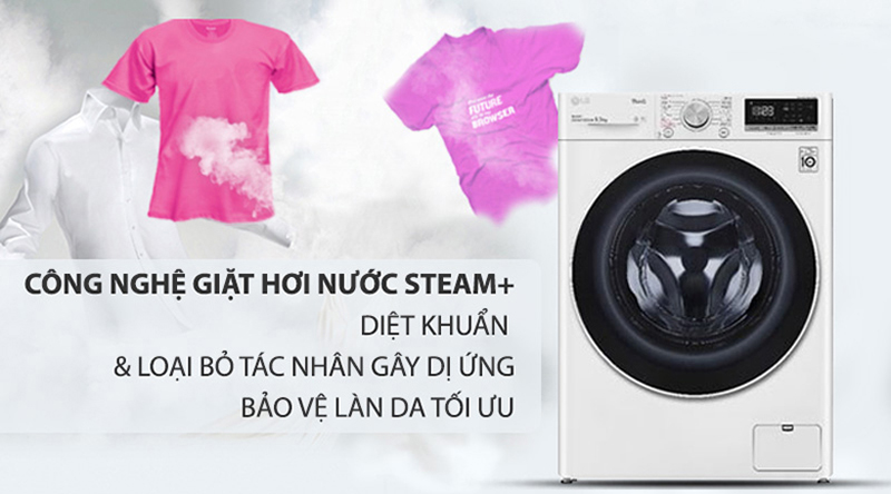 Máy giặt LG Inverter 9 kg FV1409S4W - Hàng chính hãng
