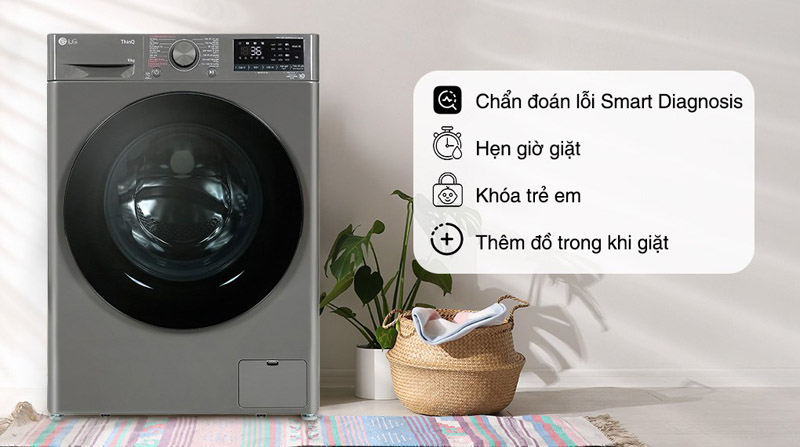 Máy giặt LG inverter 10 kg FV1410S4M1 - Hàng chính hãng