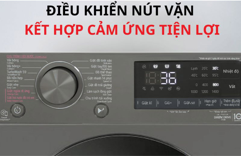 Máy giặt LG inverter 10 kg FV1410S4M1 - Hàng chính hãng