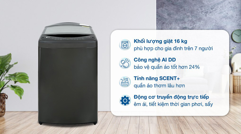 Máy giặt LG Inverter 16 kg TV2516DV3B - Hàng chính hãng