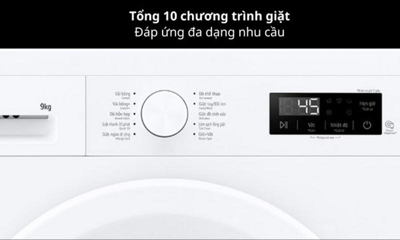 Máy giặt lồng ngang LG Inverter 9 kg FB1209S6W - Hàng chính hãng