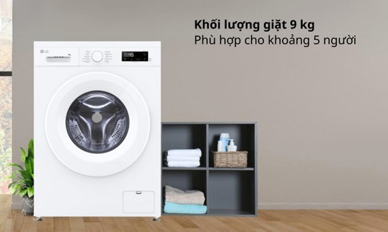 Máy giặt lồng ngang LG Inverter 9 kg FB1209S6W - Hàng chính hãng