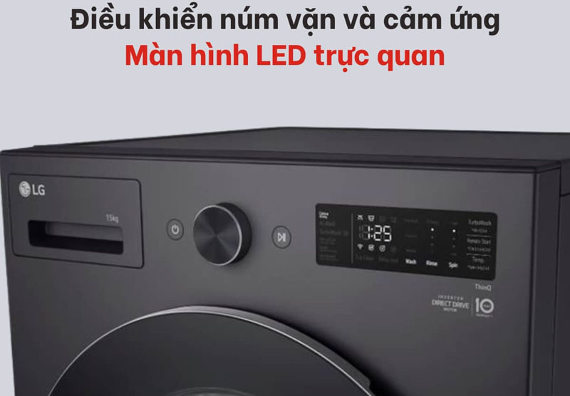 Máy giặt LG AI DD Inverter 15 kg F2515SNTG - Hàng chính hãng