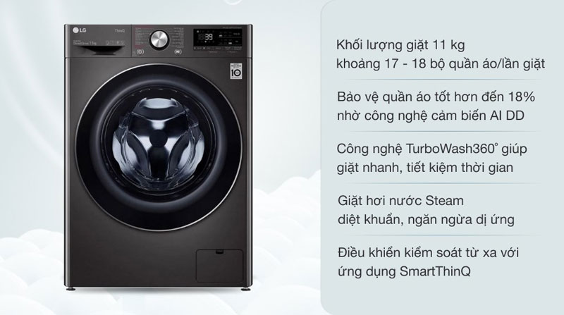 Máy giặt LG Inverter FV1411S3B (11kg) - Hàng chính hãng