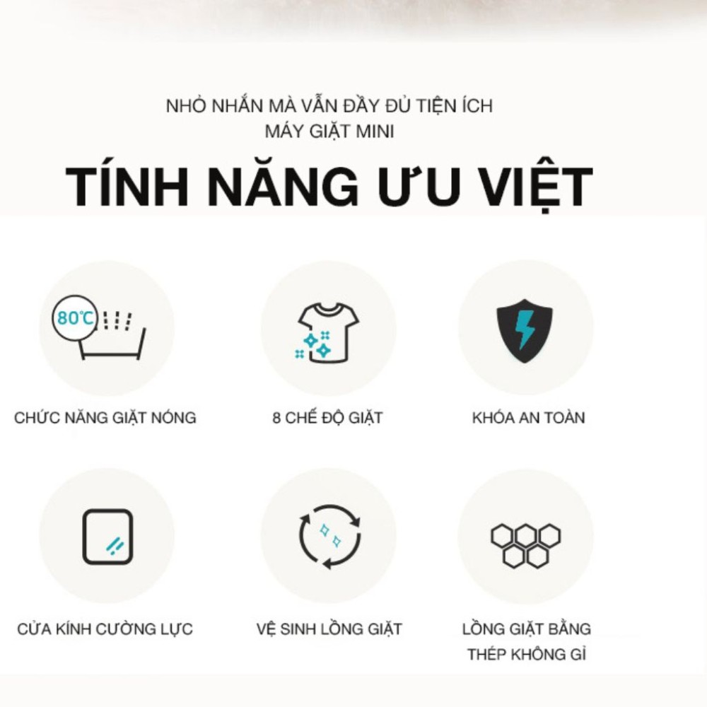 Máy giặt mini Lumias WS050WH - Hàng chính hãng