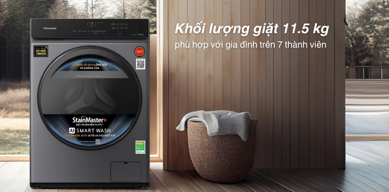 Khối lượng giặt phù hợp cho gia đình đông thành viên