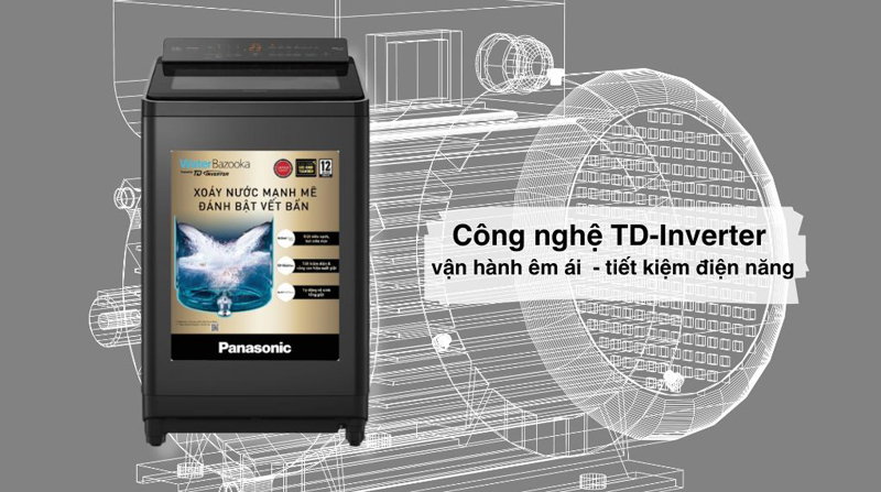 Máy giặt Panasonic inverter 14.5 kg NA-FD290CEBV - Hàng chính hãng