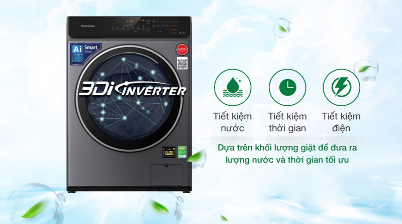 Máy giặt sấy Panasonic Inverter 9 kg NA-S96FC1LVT - Hàng chính hãng