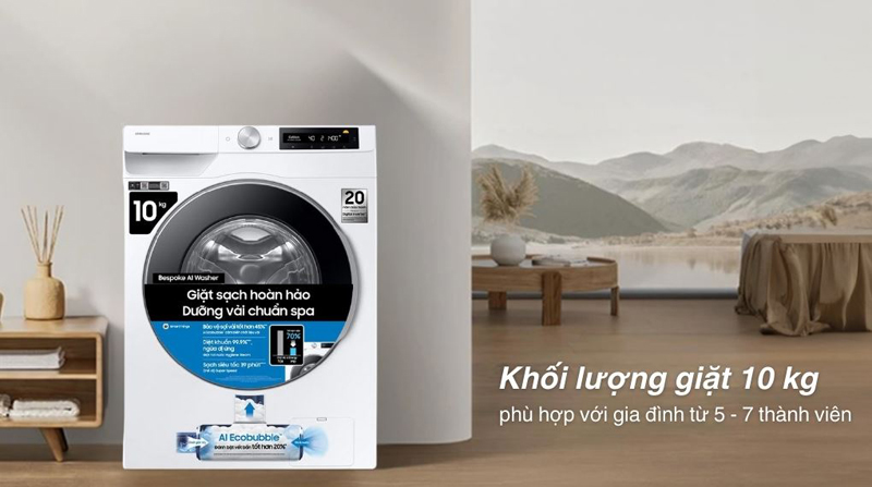 Máy giặt Samsung AI inverter 10 kg WW10DG6U34LESV - Hàng chính hãng