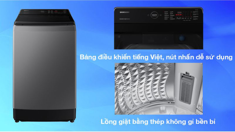 Máy giặt Samsung Inverter 10.5 kg WA10CG5745BDSV - Hàng chính hãng