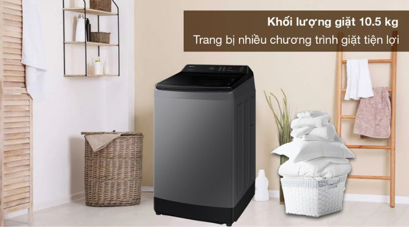 Máy giặt Samsung Inverter 10.5 kg WA10CG5745BDSV - Hàng chính hãng
