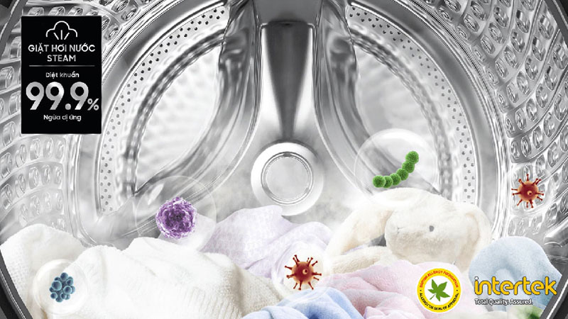 Giặt hơi nước diệt khuẩn Hygiene Steam, diệt khuẩn lên đến 99,9%
