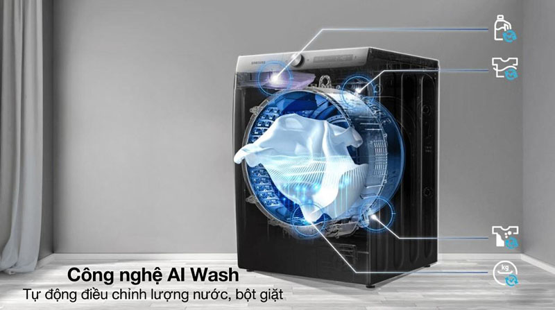 Công nghệ AI Wash trang bị 5 loại cảm biến hỗ trợ người dùng.